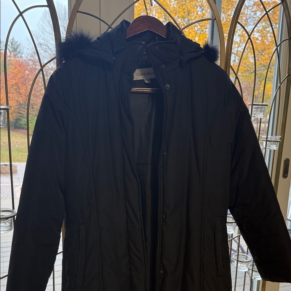 Calvin Klein Women's Black Trench Coat